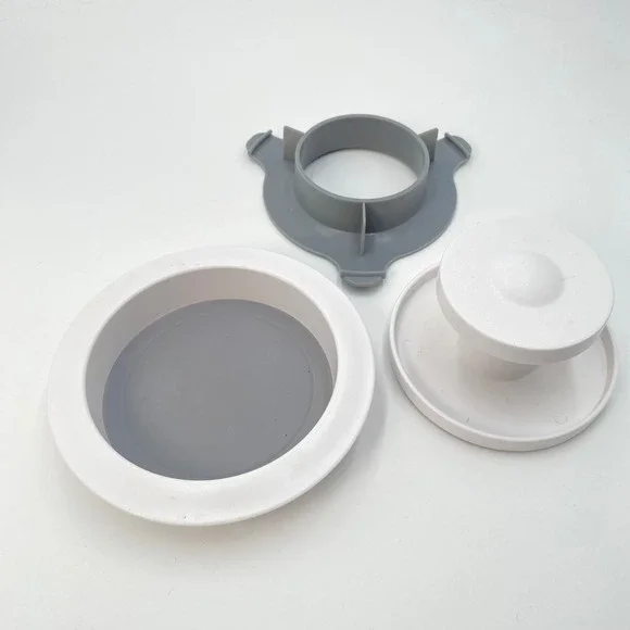 Pampered Chef Burger and Slider Press White Gray 3 Piece Patty Maker 1174 - Picture 4 of 7